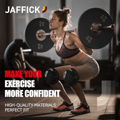 Jaffick Knee Sleeves (1 Pair),Double Layer Compression Knee Braces for Suitable for Squats, Weightlifting, Powerlifting, G...