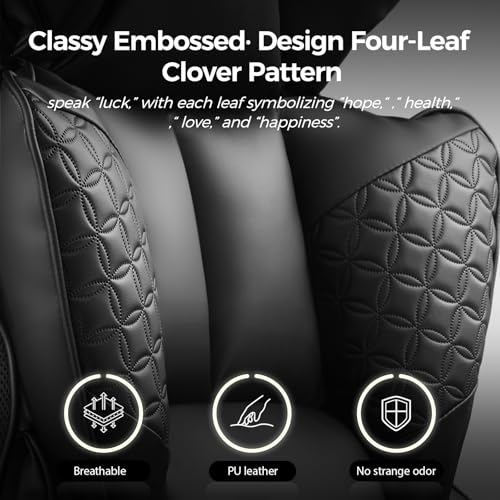 COMHOMA Big and Tall Office Chair 400LBS Wide Ergonomic Gaming Chair with Deluxe Embossing Leather with Foot Rest 150°Recl...