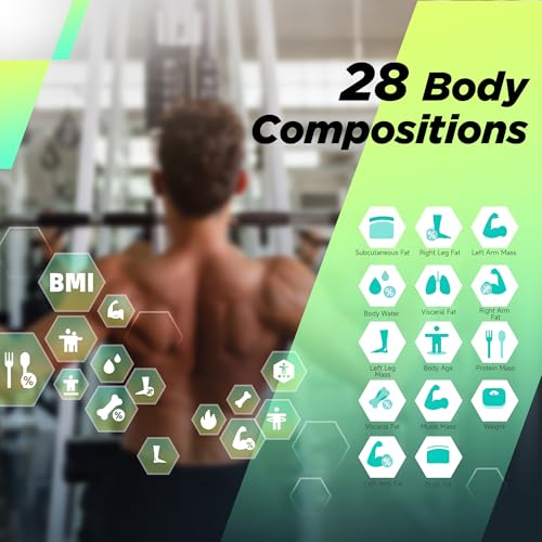 RunStar Scale for Body Weight and Fat, BMI Muscle Mass to 28 Body Composition, FSA&HSA Eligible Digital Bathroom Scales 8-...
