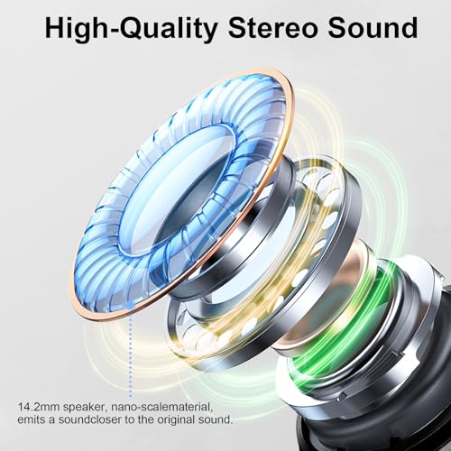 Wireless Earbuds, 2026 3D-Stereo Bluetooth 5.4 Headphones Deep Bass Ear Bud, 4 ENC Noise Cancelling Mic, 40+Hrs USB-C Earp...