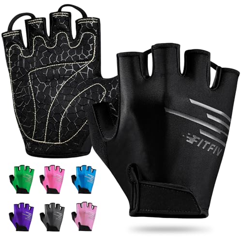 FITFIV Cycling Gloves Bike Gloves for Men/Women Half Finger Biking Gloves Exercise Workout Gloves Suitable for Outdoor Spo...