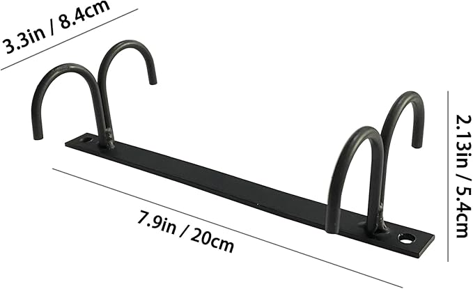 Mug Rack Under Cabinet 12 Mug Hooks Coffee Cup Holder Under Shelf Display Hanging Cups Organizer Hanger for Bar Kitchen Utensils - Black