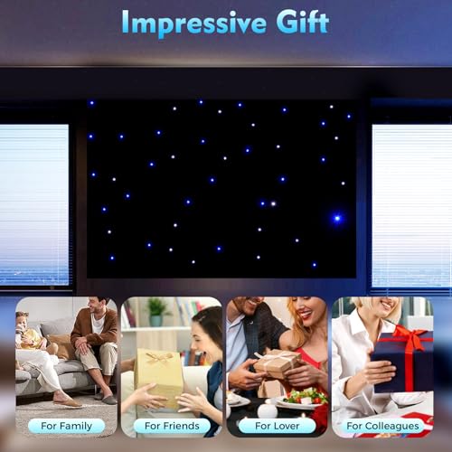 LED Stage Star Backdrop, 20x10FT Party Curtain Velvet Backdrops with DMX512 Remote Controller 12W Foldable LED Stage Star ...