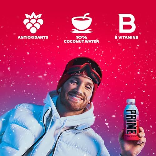 PRIME Hydration CHERRY FREEZE, Sports Drinks, Electrolyte Enhanced for Replenishing Fluids, 250mg BCAAs, B Vitamins, Antio...