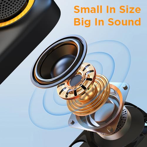 Ainostone Wearable Bluetooth Speaker Built in Mics for Hands Free Call/Voice Assistant Clip on Portable Small Wireless Spe...