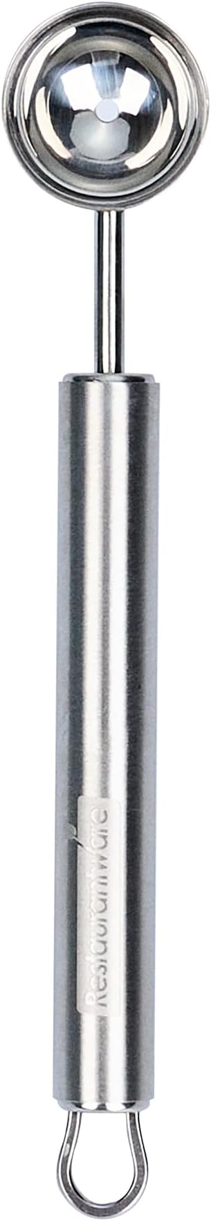 Restaurantware Stainless Steel Melon Baller - German Standard Fruit Scooper, Ergonomic Grip, Dishwasher Safe - Fruit Baller For Watermelon, Cantaloupe, Butter, DIY Fruit Platter