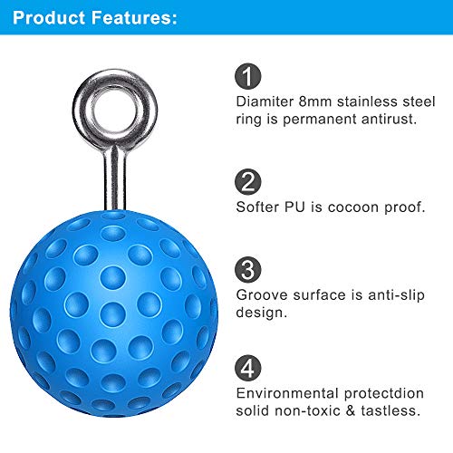 SELEWARE Pull Up Ball Grip, Non-Slip Rock Climbing Holds Pull Up Power Ball for Strength Training Attachment, Neutral Grip...