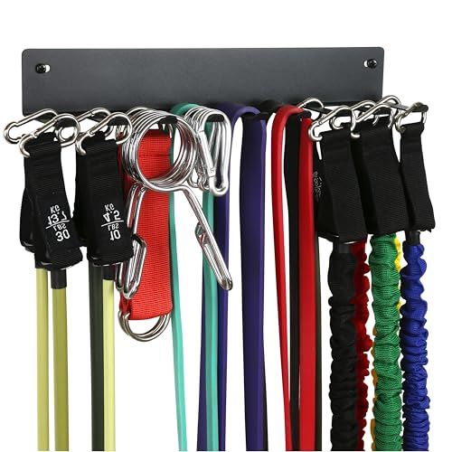 Multi-Purpose Storage Rack for Resistance Bands, Straps, Jump Ropes, Foam Rollers, Chains, Weight Belts, Tools - Heavy Dut...