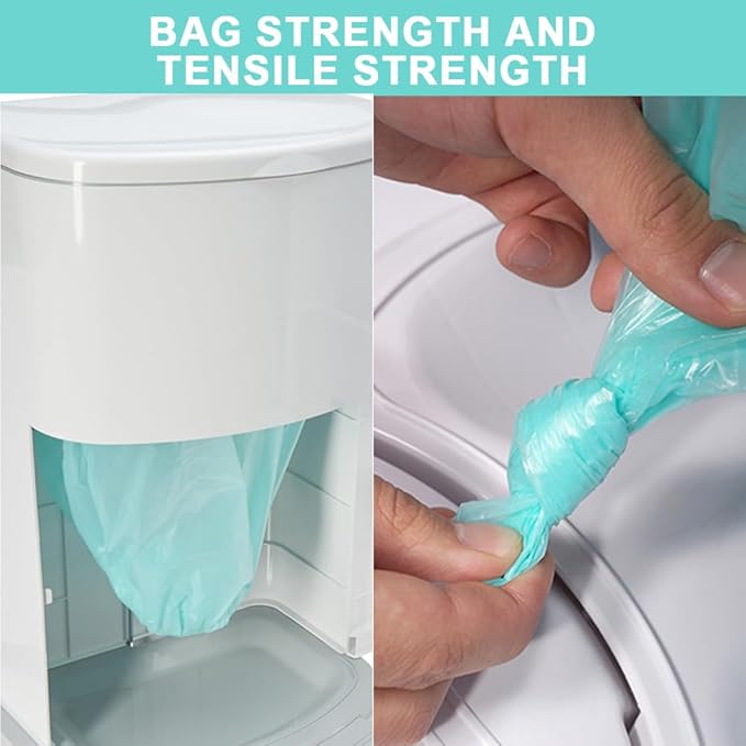 Adult Diaper Liner Refills Compatible with Janibell Akord 280 Slim Model Adult Diaper System, A Single Liner Pack Will Last for Over 500 Briefs Using Green,Pack of 6