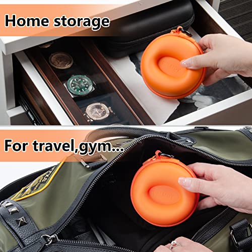 HELMDY Watch Travel Case for Women: Portable Single Watch Box Organizer Travel Watch Case 1 Slot - Fits all Wristwatches &...