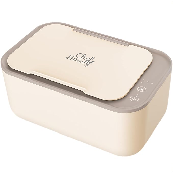 Chefhandy Baby Wipe Warmer & Wet Wipes Dispenser, 3-Mode Temperature Control, Large Capacity, Even Heating, Silent Operation for Babies & Adults, Yellow