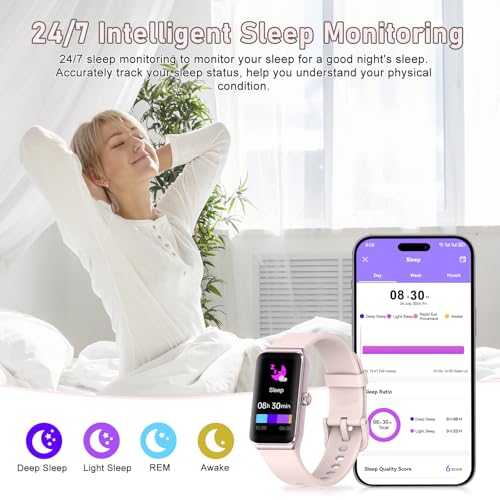 Fitness Tracker with Step Counter/Calories/Stopwatch, Activity Tracker, Health Tracker with Heart Rate Monitor, Sleep Trac...