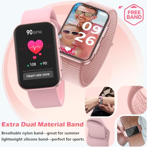MorePro Health Fitness Tracker with Blood oxy-gen Monitor and 24/7 Heart Rate and Blood Pressure, Sleep Monitor, 120+ Spor...