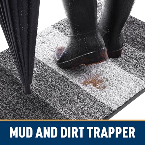 Smiry Dog Door Mat for Muddy Paws, Absorbs Moisture and Dirt, Low-Profile Entryway Mat with Non-Slip Backing, Entry Indoor...