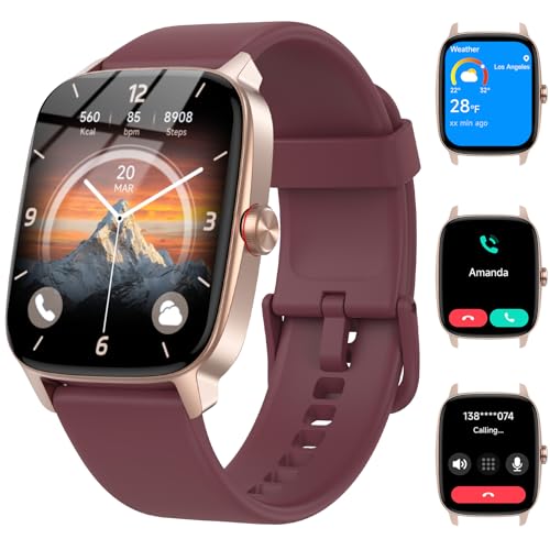 Smart Watches for Women Men with Bluetooth Call & AI Voice, 1.85" HD Fitness Tracker with Heart Rate SpO2 Sleep Monitor, 1...