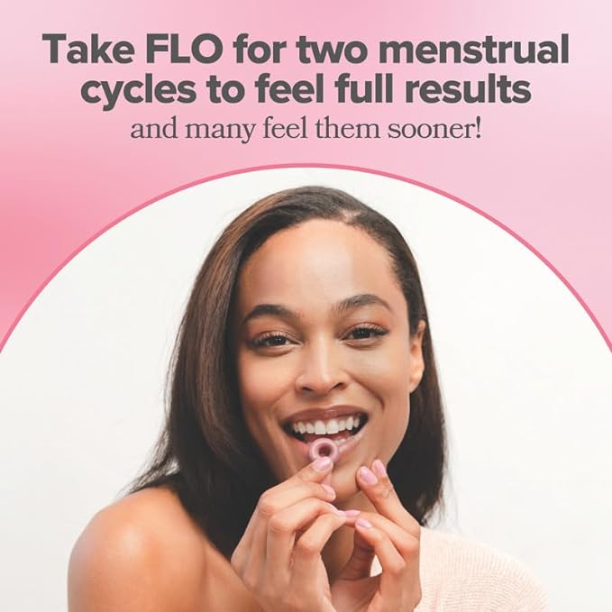 O Positiv FLO PMS Gummies for Women - Proactive PMS Relief - Targets Hormonal Breakouts, Bloating, Cramps, & Mood Swings with Chasteberry, Vitamin B6, & Lemon Balm - PMS Gummies (Pack of 2)