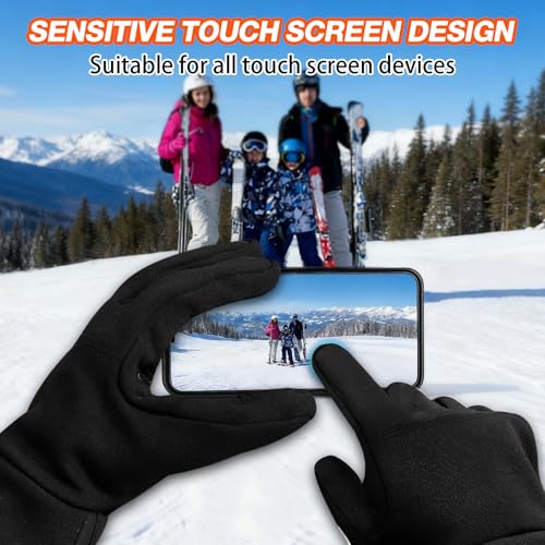 Hfshimlux Heated Glove Liners for Men Women 3 Levels Temperature Control Rechargeable Heated Gloves 10s Rapid Heating Suit...
