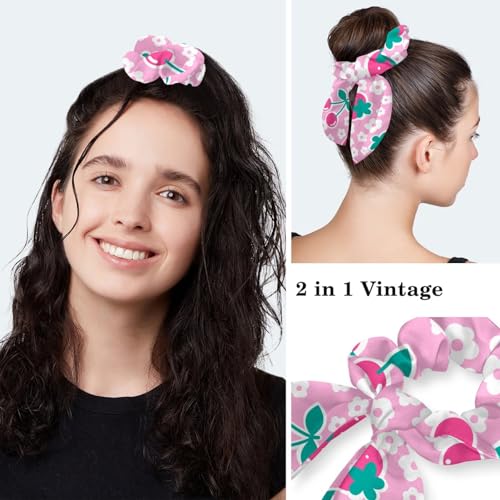 Colored Butterflies Scrub Cap, Adjustable Working Cap with Button, Bouffant Caps with Bow Hair Scrunchy