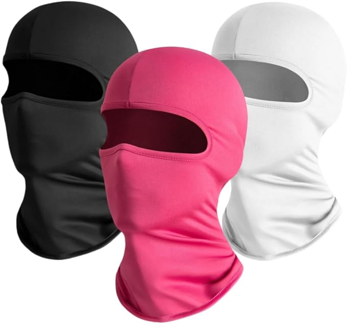 3 Pieces Balaclava Ski Mask for Women Men Head Mask Full Face Cover Mask Sun UV Protection Hood for Skiing Cycling