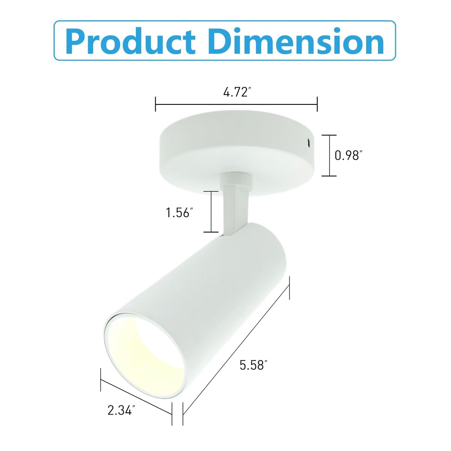 Jarlstar Led Ceiling Spotlight 5Cct 2700K/3000K/3500K/4000K/6000K Selectable Dimmable Spot Light Indoor Adjustable Flush Mount Lights Fixture 12W Cri 90+  White  4 Pack Tilt Angle Accent Lighting