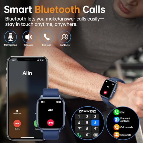 paybay Smart Watch for Men Women, Fitness Tracker (Answer/Make Call), 1000 mAh Battery, 120+ Sport Modes, Step Counter/Sle...
