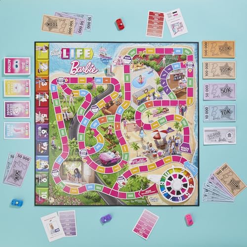 Hasbro Games The Game of Life: Barbie Edition Board Game | Ages 8+ | 2 to 4 Players | Fun Family Games for Kids and Adults...