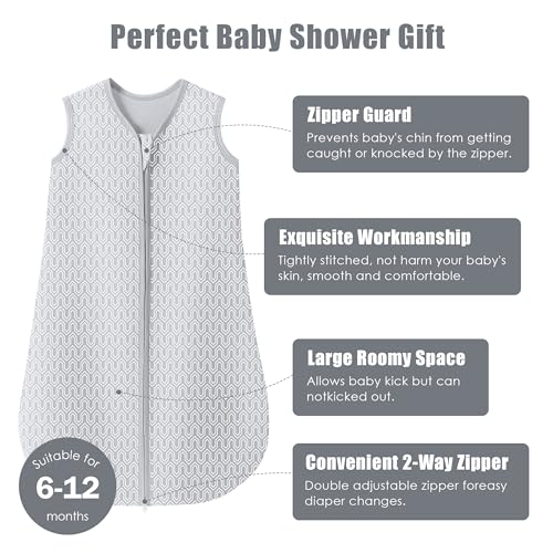 SWEET DOLPHIN 3 Pack Baby Sleep Sack - 100% Cotton 2-Way Zipper TOG 0.5 Infant Wearable Blanket, Newborn Essentials
