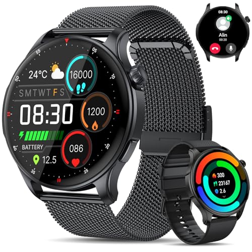 Smart Watch for Men Women Fitness Tracker: Waterproof Bluetooth Call Answer/Make Smart Watches for Android/iPhone Digital ...