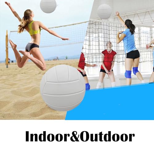 ABAJI Volleyball Official Size Thicker PVC Pure Color with Pump Waterproof Anti-Explosion Design Training Practice Indoor ...