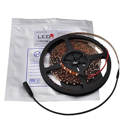 LEDwholesalers LED Light Strip 16.4 Feet, 300xSMD3528, 12V, White 6000K, Model 2026WH