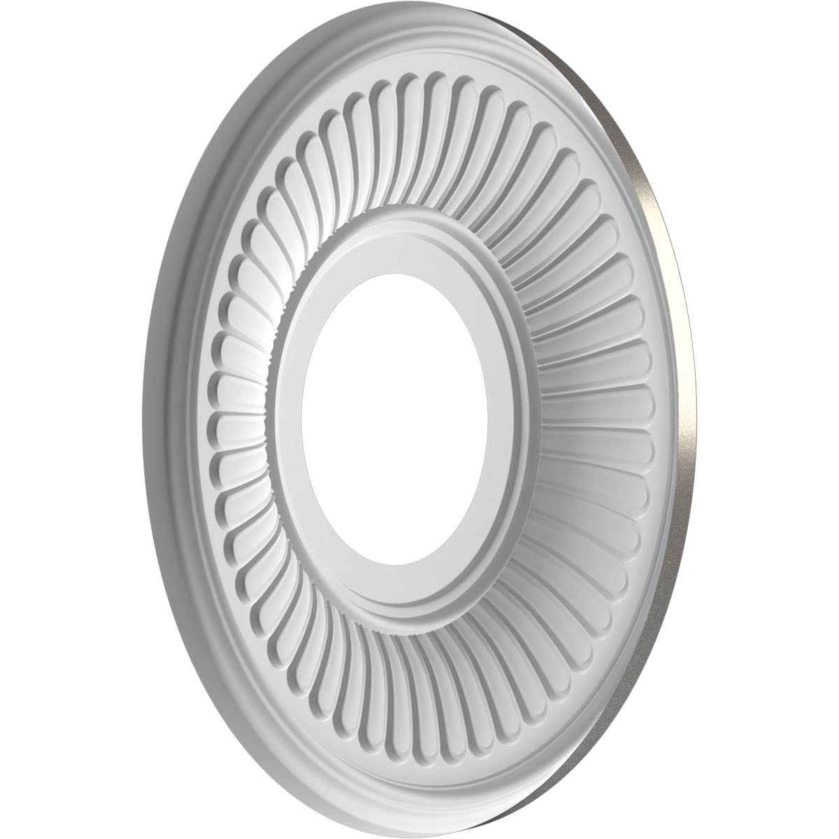 Ekena Millwork 10Od X 3 1/2Id X 3/4P Berkshire Thermoformed Pvc Ceiling Medallion (Fits Canopies Up To 4 1/2), Aged Dark Steel