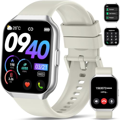 Smart Watch for Men Women (Answer/Make Call), 1.96" Fitness Tracker Running Watch, IP68 Waterproof, Pedometer, Sleep/Step/...