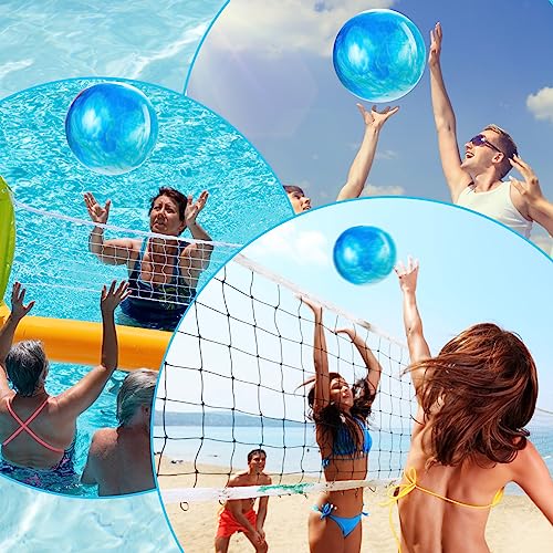 Grevosea 15 Inch Large Bouncy Ball Inflatable Balls Beach Ball Marbleized Bouncy Ball Colorful Cloud Bouncing Balls for Ad...