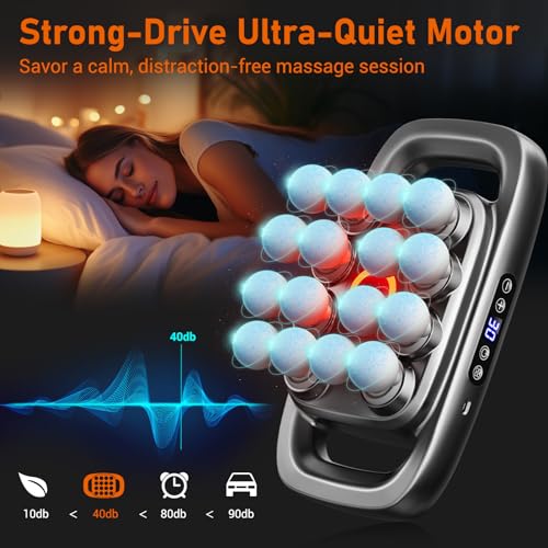 Feyano 16 Heads Massage Gun Deep Tissue Neck Massager, Valentine's Day Gifts, 16-Head Massage Gun Set for Deep Tissue, Bac...