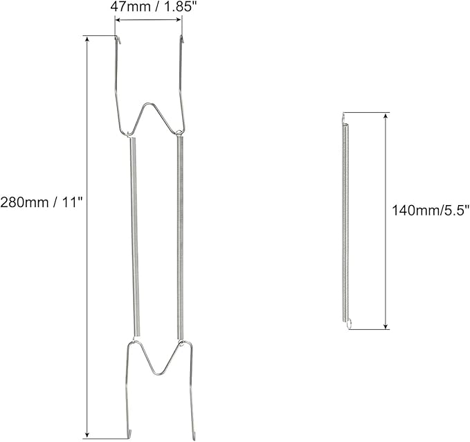 uxcell 4Pcs Plate Hanger, 16 Inch W Type Stainless Steel Invisible Wall Plate Hangers for Decorative Plates, Silver