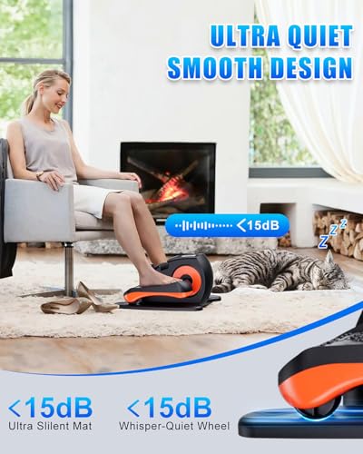Putnen Under Desk Elliptical Machine, Electric Elliptical Leg Exerciser for Seniors with 12 Adjustable, Portable Quiet Ell...