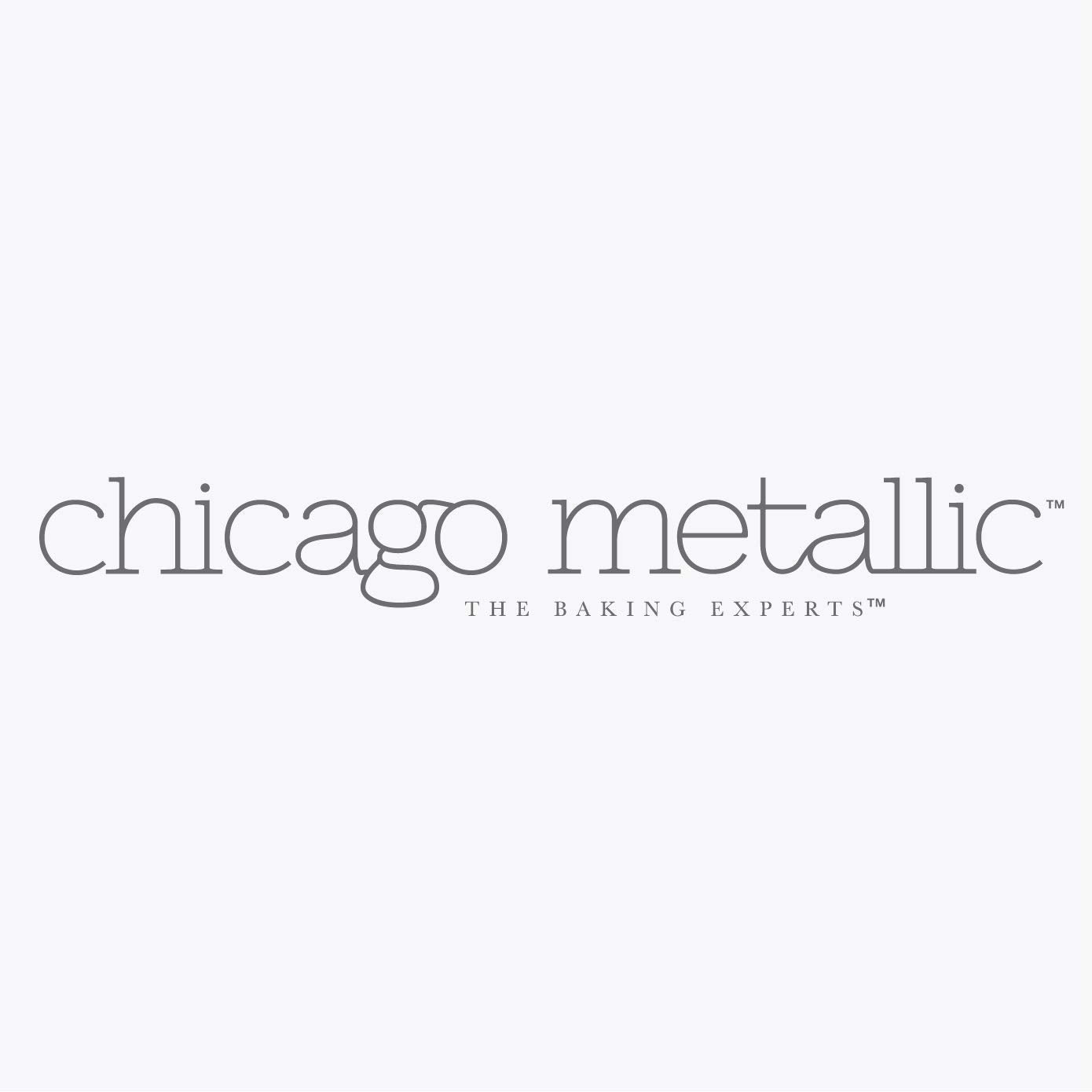 Chicago Metallic CMET26719 Professional 'Split Decision' Non Stick Split Pie Pan / Tart Tin with Divider and Loose Bottom, In Gift Box, Carbon Steel, 24 cm