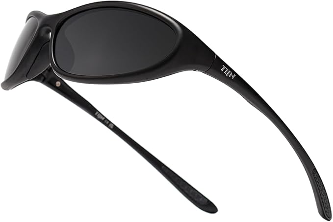 TIJN Sports Sunglasses for Men Women UV400 Wraparound Cycling Running Golf Motorcycle Glasses, Large Outdoor Shades, Vanta