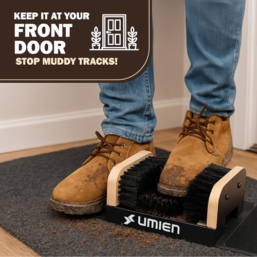 Umien™ Boot Scraper Outdoor Shoe Brush with Flaps - Cleaning Heavy-Duty Shoe Cleaner and Boot Scrubber for Mud, Dirt, and ...