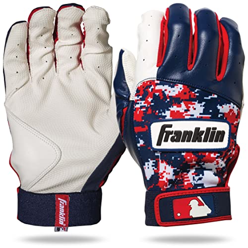 Franklin Sports MLB Youth Batting Gloves - Digitek Camo Baseball + Softball - Premium Leather - Many Sizes + Colors - Youth