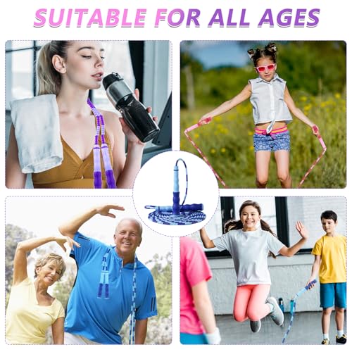 16 Pack Jump Ropes for Adults Kids, 9.2 Feet Adjustable Length Free Segmented Skipping Rope Bulk Soft Beaded Jumping Ropes...