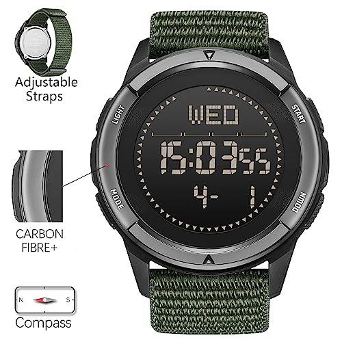 DIDITIME Tactical Watches for Men, Military Watches for Men, Waterproof 164FT, Fitness Watch, Mens Digital Watches with Co...
