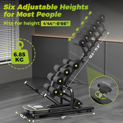 Mini Inversion Chair for Back Pain Relief, Compact Foldable Back Stretcher with Spine Decompression, Full Back & Neck Stre...