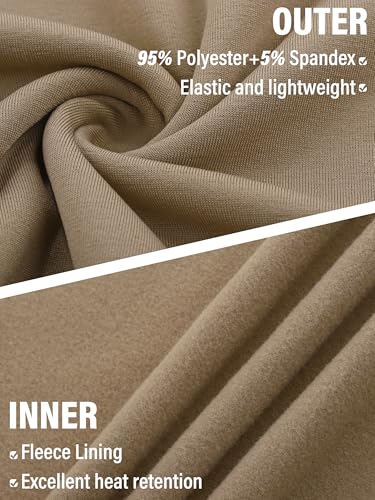 URATOT Men's Thermal Underwear Tops Crewneck Fleece Lined Long Sleeve Shirts for Men Base Layer Cold Weather Winter