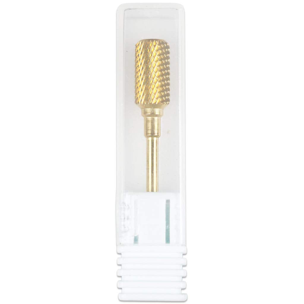 PANA Professional Pana Large Dome Top Barrel Carbide Bit 3/32 Shank Size (Coarse, Gold)