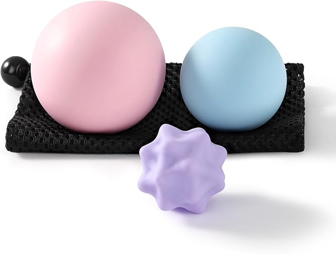 JIEJUNJIE Silicone Lacrosse Balls for Yoga and Myofascial Release - Deep Tissue Massage,Trigger Point Therapy and Foot Pla...