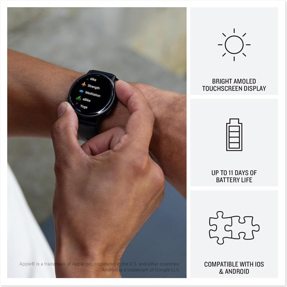 Garmin vívoactive 5, Health and Fitness GPS Smartwatch, AMOLED Display, Up to 11 Days of Battery (Renewed) (Black)