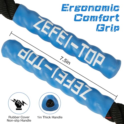 ZEFEI-TOP Jump Rope, 3.75 LB/2.65 LB Weighted Jump Rope for Fitness, Heavy Skipping Rope for Home Gym Workout, Weight Los...
