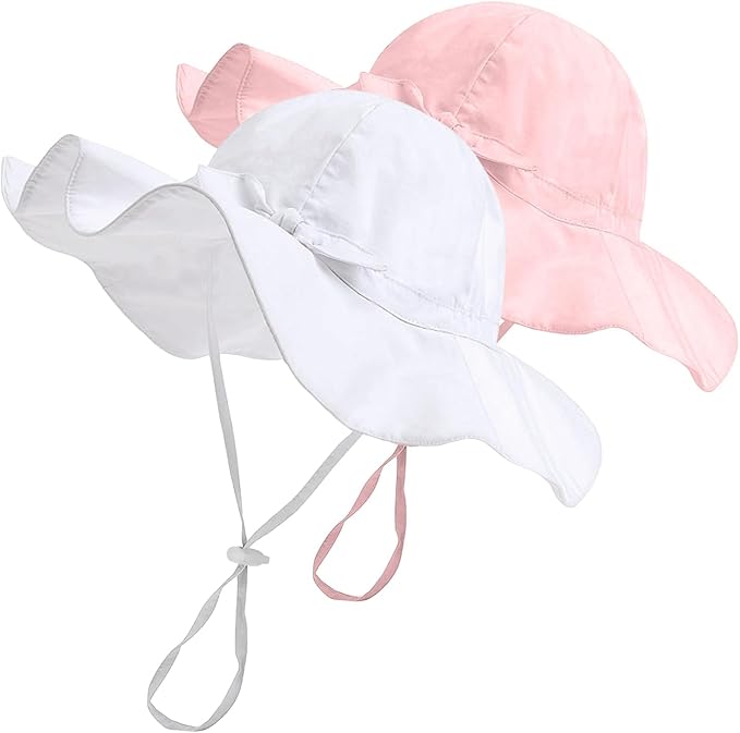 FURTALK Baby Sun Hat Toddler Beach Hats with UPF 50+ Sun Protection Wide Brim Girls Bucket Hat