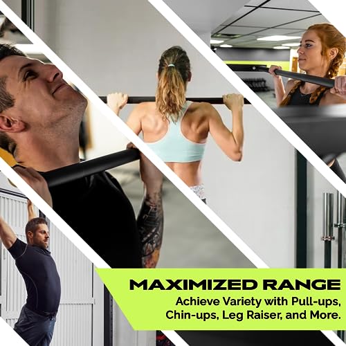 Rage Fitness Heavy-Duty Wall Mounted Pull Up Bar - 500 lbs Weight Capacity | Maintain Upper Body Strength & Core Stability...